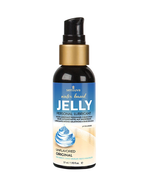 Sensuva Jelly Water Based Lubricant 2 oz bottle showcasing smooth personal lubricant for intimate moments.