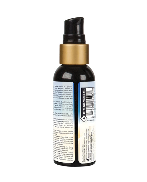 Sensuva Jelly Water Based Lubricant 2 oz bottle with pump top and ingredients label on the back.