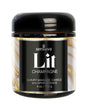 Sensuva Lit Champagne Luxury Massage Candle 4 Oz with elegant design and aphrodisiacs for a luxurious massage experience.