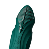 Turquoise green ZALO Sesh Compact Sex Machine with textured grip and PowerThrust technology for enhanced satisfaction.