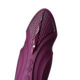 Velvet purple ZALO Sesh Compact Sex Machine with PowerThrust technology and textured design for a satisfying experience.