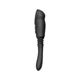 ZALO Sesh Compact Sex Machine Obsidian Black with PowerThrust technology, featuring vibrating massage sticks for a satisfying experience.