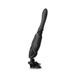 ZALO Sesh Compact Sex Machine in Obsidian Black with PowerThrust technology, featuring a sleek design and telescopic functionality.