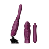 ZALO Sesh Compact Sex Machine in Velvet Purple with PowerThrust technology and interchangeable vibrating massage sticks.