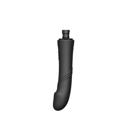 ZALO Sesh Compact Sex Machine in Obsidian Black with PowerThrust technology and replaceable vibrating massage sticks.