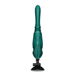 ZALO Sesh Compact Sex Machine in Turquoise Green with PowerThrust technology and telescopic range for a deeply satisfying experience.
