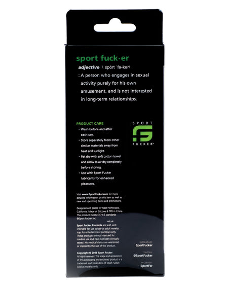 Sport Fucker Epic Hard On Cock Ring Kit Black packaging with product care instructions and definition.