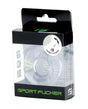 Sport Fucker Chubby Cockring Clear packaging showcasing the stretchy TPE ring inside.