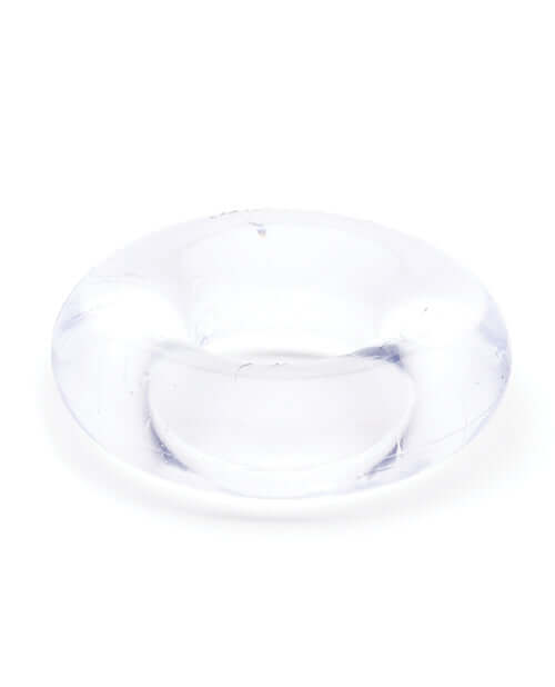 Sport Fucker Chubby Cockring Clear, a stretchy TPE ring designed for comfort and versatility.