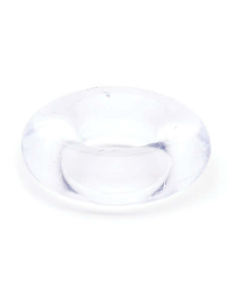 Sport Fucker Chubby Cockring Clear, a stretchy TPE ring designed for comfort and versatility.