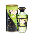Shunga Warming Massage Oil Midnight Sorbet 3.5 Oz in elegant packaging, perfect for enhancing intimate moments.