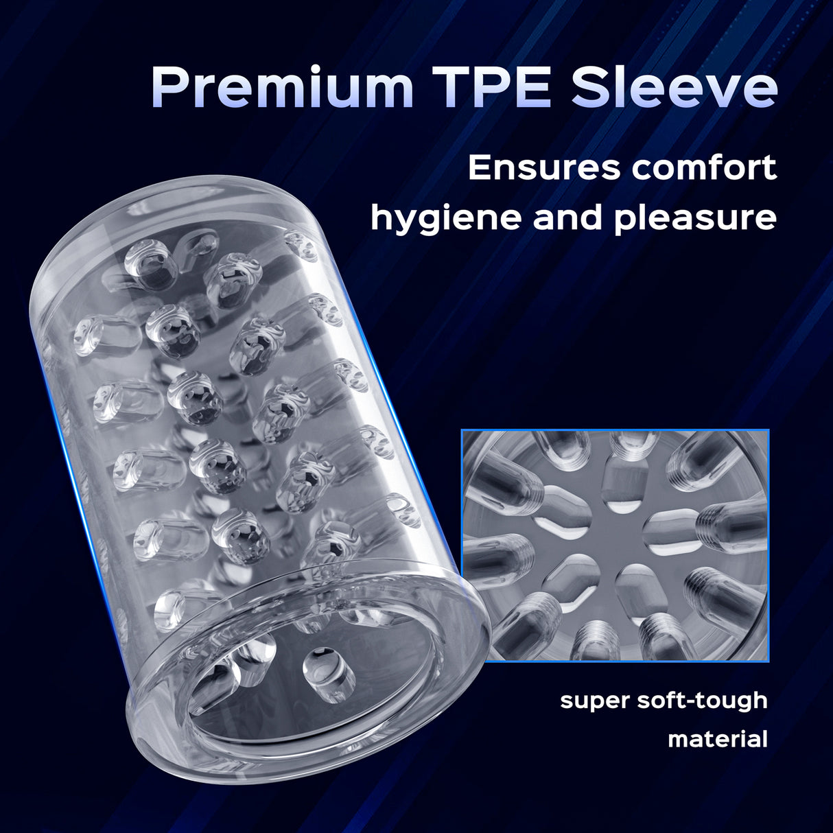 Premium TPE Sleeve for Honey Play Box Warrior Thrusting Male Masturbator ensures comfort, hygiene, and pleasure.