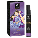 Shunga Waves Of Pleasure Oral Pleasure Spray Exotic Fruits in a stylish package with a spray bottle.