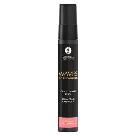 Shunga Waves Of Pleasure Oral Pleasure Spray Watermelon bottle for a refreshing intimate experience.