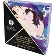Shunga Moonlight Bath Sea Salt Crystals Exotic Fruits 2.6 Oz packaging featuring vibrant design and sensual imagery.
