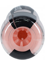 Easy Rider Clear Rounded Case Flesh Male Masturbator with a sleek and realistic design.