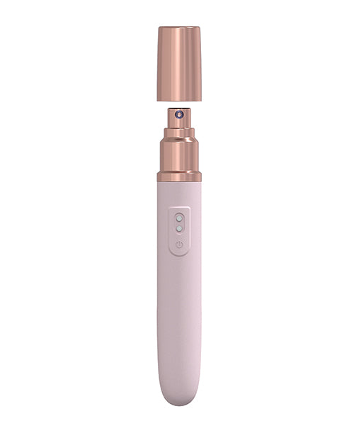 Shots LoveLine The Traveler Rechargeable Vibrator Pink, discreet travel-ready vibrator with rose gold accents.