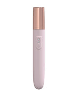 Shots LoveLine The Traveler Rechargeable Vibrator Pink in a sleek design with a rose gold cap.