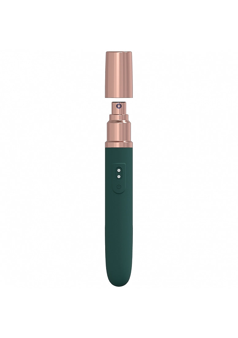 Loveline The Traveler Travel Vibe Forest Green, compact and discreet vibrator with a sleek design and powerful motor.