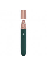Loveline The Traveler Travel Vibe Forest Green, compact and discreet vibrator with a sleek design and powerful motor.