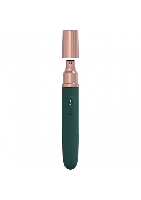 Loveline The Traveler Travel Vibe Forest Green, compact and discreet vibrator with a sleek design and powerful motor.