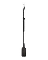 Shots Ouch Love Crop Large Black impact crop with a short handle and wide flat striking end for precise control and sensation.