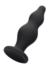 Ouch Silicone Bubble Butt Plug Black, a sleek and sculpted black silicone anal toy designed for ultimate stimulation.