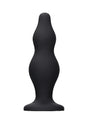 Ouch Silicone Bubble Butt Plug Black, sculpted anal toy for comfortable and satisfying stimulation.