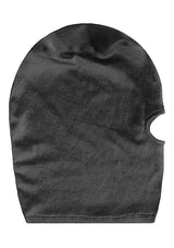 Velvet & Velcro Mask with Mouth Opening Black, soft hood for sensory play, limits sight and speech with mouth opening.