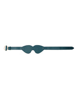Shots Ouch Halo Leather Eyemask Blindfold Green, stylish sensory play accessory with a rich green finish and leather look.
