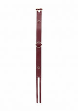 Ouch Halo Faux Leather Waist Belt L/XL Burgundy showcasing a luxurious burgundy tone and golden accents.