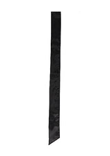 Ouch Black & White Bondage Silky Ribbon in smooth black silk for elegant restraint and sensual play.