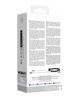 Ouch Breathable Ball Gag with Nipple Clamps Black product packaging back view featuring information and instructions.