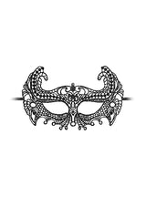 Ouch Black Lace Eye Mask Empress One Size showcasing intricate lace design for seductive play and dress-up.