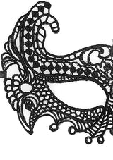 Ouch Black Lace Eye Mask Empress One Size featuring intricate Venetian-inspired design, lightweight and eco-friendly.