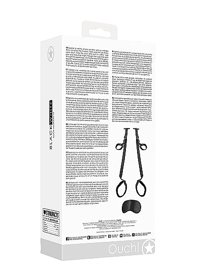 Ouch Black and White Door Swing product packaging showcasing versatility and design for adventurous couples.