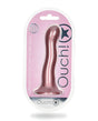 Shots Ouch 7 inch Curvy G-Spot Dildo Rose Gold in packaging, featuring ultra-soft liquid silicone and a curved design.