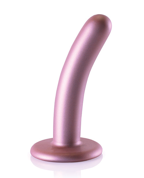 Shots Ouch 5 inch Smooth G-Spot Dildo Rose Gold in a sleek design with a premium rose gold finish.