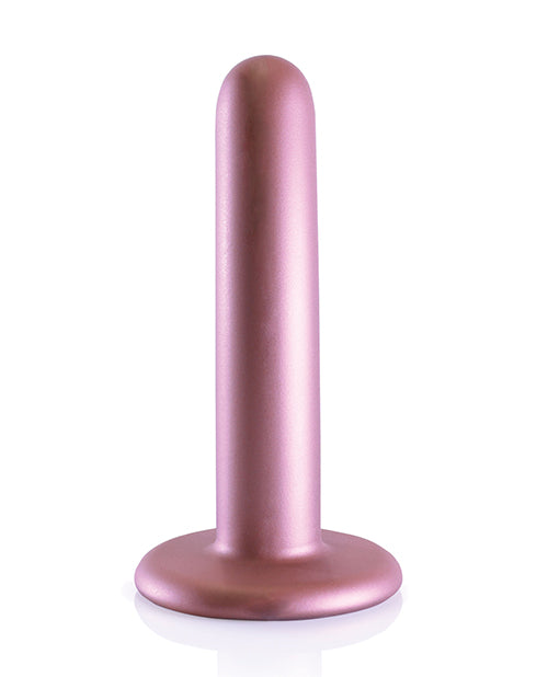 Shots Ouch 5 inch Smooth G-Spot Dildo Rose Gold with a sleek design and smooth surface for pleasure.