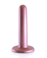 Shots Ouch 5 inch Smooth G-Spot Dildo Rose Gold with a sleek design and smooth surface for pleasure.