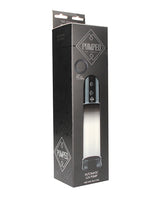 Pumped Automatic Luv Pump Black in stylish packaging with clear design and instructions for hands-free use.