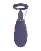 Shots Pumped Enhance Vulva & Breast Pump Purple, a rechargeable two-in-one intimate pump for enhanced sensitivity.