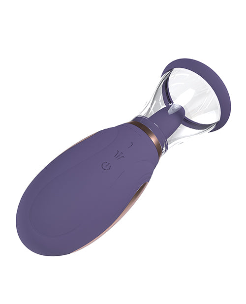 Shots Pumped Enhance Vulva & Breast Pump Purple – Rechargeable two-in-one intimate accessory.