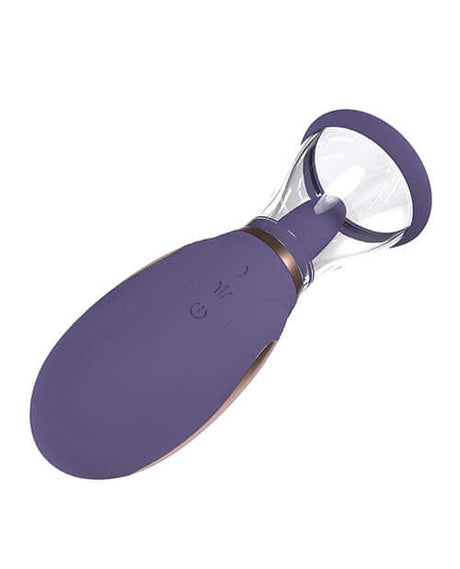 Shots Pumped Enhance Vulva & Breast Pump Purple – Rechargeable two-in-one intimate accessory.