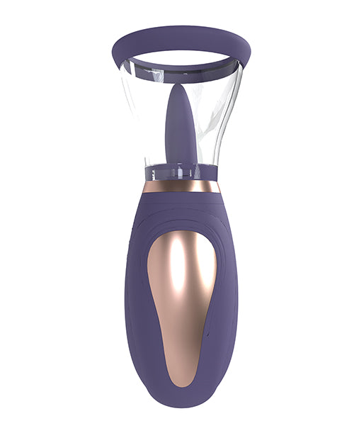 Shots Pumped Enhance Vulva & Breast Pump Purple - rechargeable two-in-one pump for enhancing sensitivity.