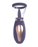Shots Pumped Enhance Vulva & Breast Pump Purple - rechargeable two-in-one pump for enhancing sensitivity.