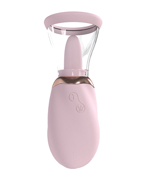 Shots Pumped Boost Rechargeable Vulva & Breast Pump Pink showing sleek design and dual-purpose suction.