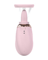 Shots Pumped Boost Rechargeable Vulva & Breast Pump Pink, a sleek pink dual-purpose suction device.