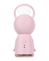 Shots Pumped Exquisite Vulva & Breast Pump Pink viewed from behind, showcasing its unique design.