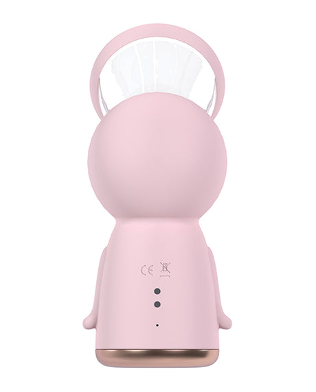 Shots Pumped Exquisite Vulva & Breast Pump Pink viewed from behind, showcasing its unique design.